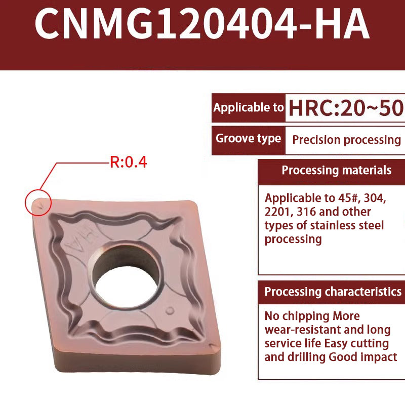 116-CNMG120404 turning blade 120408 steel stainless steel aluminum diamond outer circle alloy blade Shandong Denso Pricision Tools Co.,Ltd.